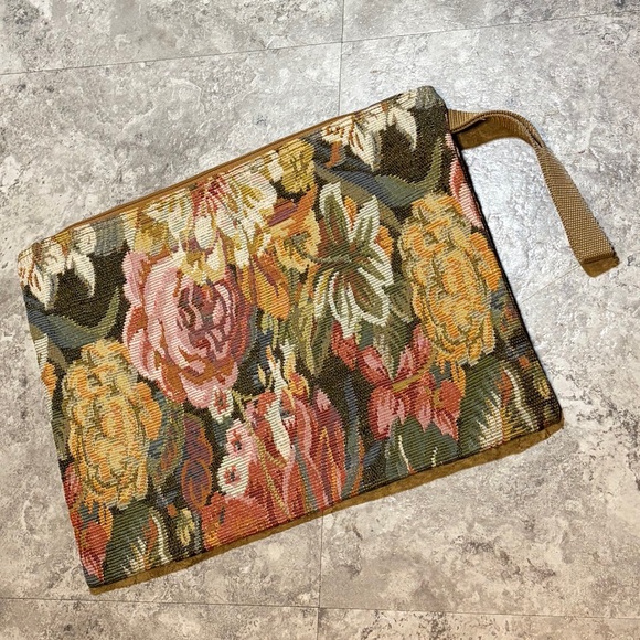 Adolfo Floral Tapestry Wristlet - Picture 5 of 7